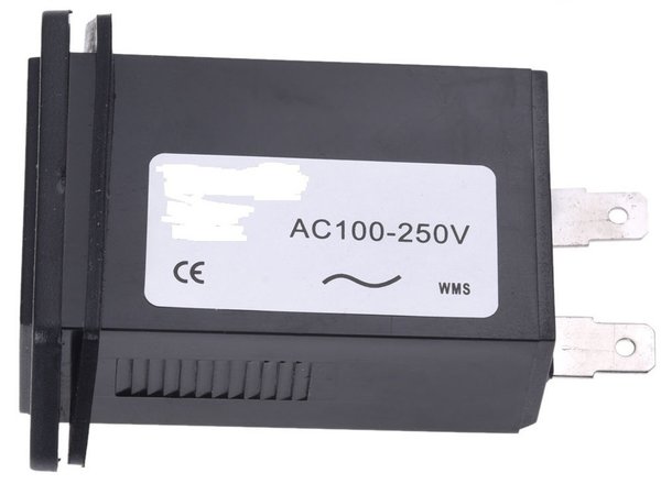 Zwarte elektromechanische urenteller met 6 cijferig display 0.3W AC100-250V 21,95